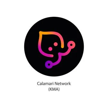 Calamari Network Cryptocurrency platform vector token logo coin icon Stock Illustration