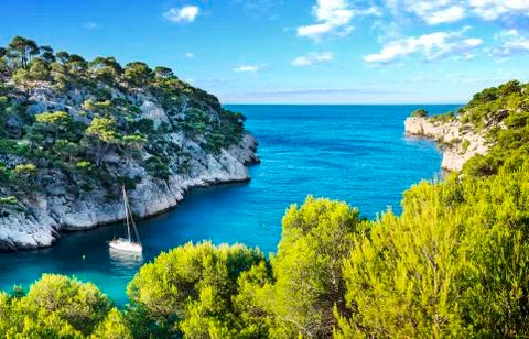 Calanque  of cassis Stock Photos