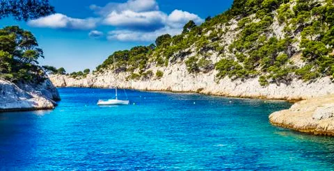 Calanque  of cassis Stock Photos