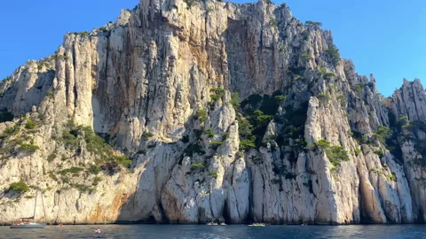 Calanque de l'Oule, one of the many creeks on the coast in Marseille, France Stock Footage 171992467