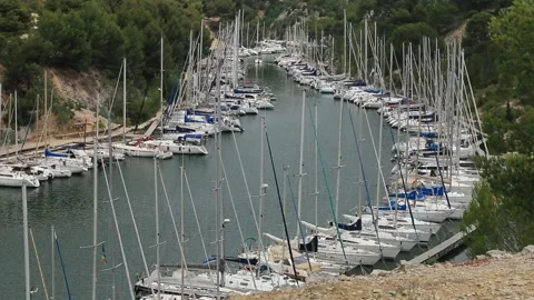 The calanque of Port Miou. Stock Footage 136760723