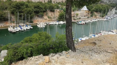 The calanque of Port Miou. Stock Footage 136821983