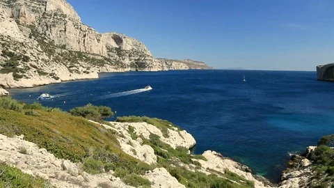 Calanque of Sormiou in Provence. Stock Footage 121531397