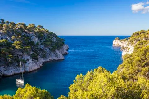 Calanques of port pin Stock Photos