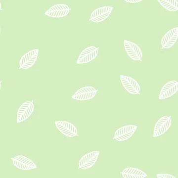 Calathea tropical leaf line vector seamless pattern イラスト素材