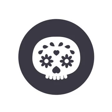 Calavera doodle icon, vector illustration Stock Illustration
