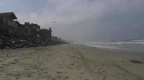 Calbeachscene.MP4 Stock Footage