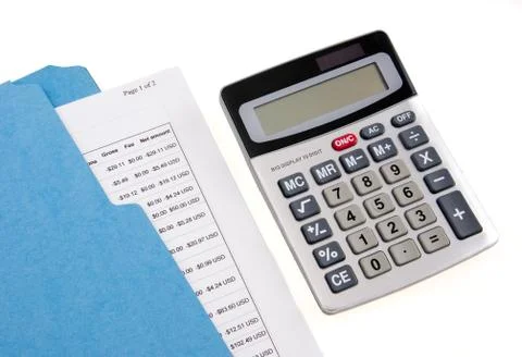 Calc and Folder Stock Photos