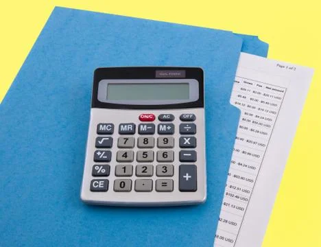 Calc and Folder Stock Photos