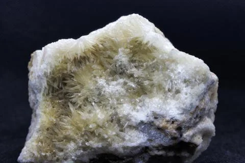 Calcite crystal macro close up shining indoor Stock Photos