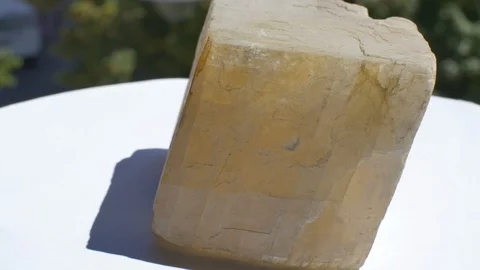 Calcite Mineral Sample Stock Footage 93845689