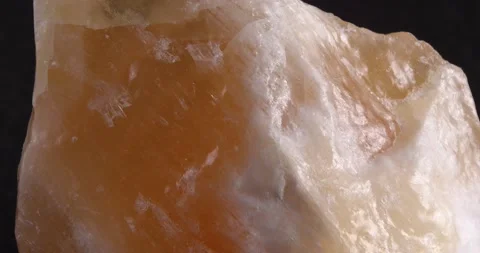 Calcite orange. Close-up stone texture. Panorama. Видео 165264980