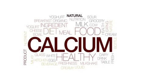 Calcium animated word cloud, text design animation. Kinetic typography. Stock Footage 78223580