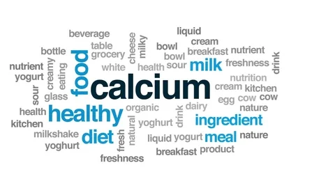 Calcium animated word cloud, text design animation. Stock Footage 79405760