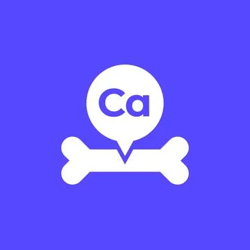 Calcium for bones icon, vector Stock Illustration
