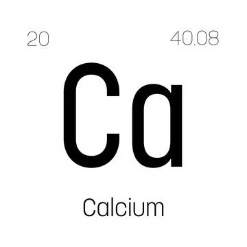 Calcium, Ca, periodic table element Illustrazione stock