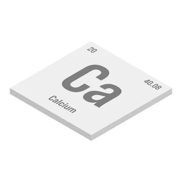 Calcium, Ca, periodic table element Stockillustratie