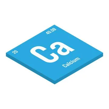 Calcium, Ca, periodic table element Ilustração Stock