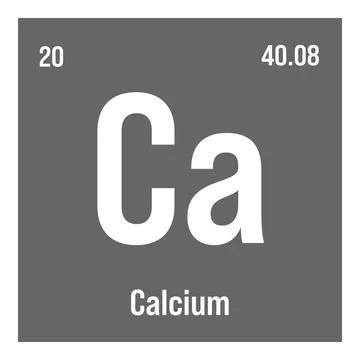 Calcium, Ca, periodic table element Stock Illustration