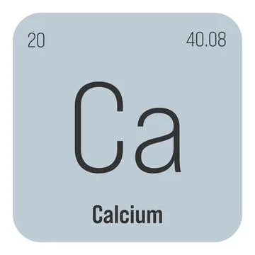 Calcium, Ca, periodic table element Stock Illustration