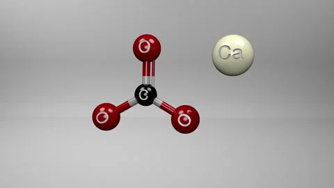 Calcium carbonate molecule. Stock Footage 308969476