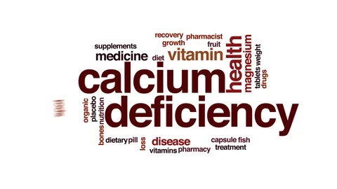 Calcium defficiency animated word cloud, text design animation. Stock Footage 71942414