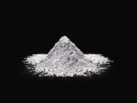Calcium hydroxide, also known as hydrated lime, lime milk, neutralac, or slak Stock Photos