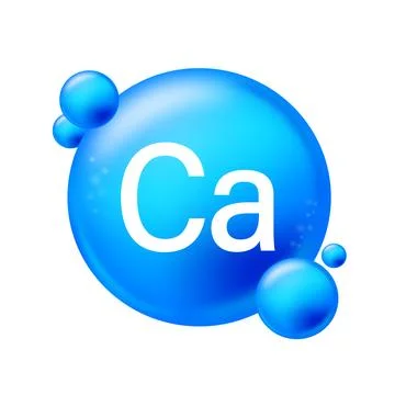 Calcium icon structure chemical element round shape circle light blue. Chemical Stock Illustration