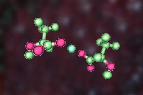 Calcium lactate molecule Stock Illustration
