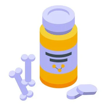 Calcium pills icon isometric vector. Medical treatment Stockillustratie