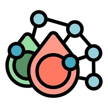 Calcium structure icon vector flat Stock Illustration