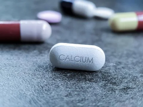 Calcium Tablet Supplement Stock Photos