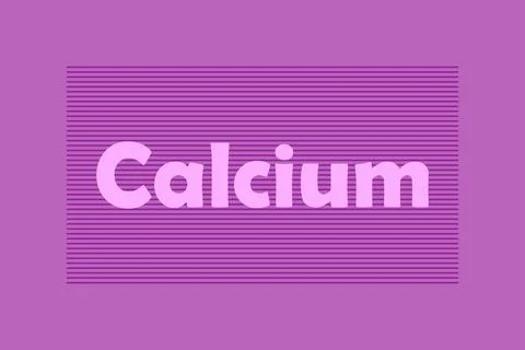 Calcium typography text vector design Stock Illustration