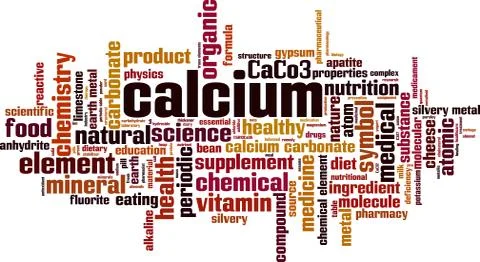 Calcium word cloud Stockillustratie