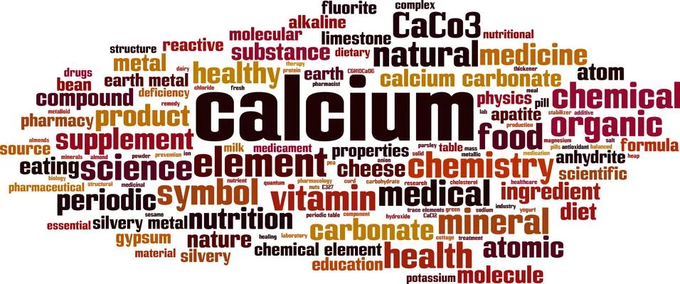 Calcium word cloud Illustrazione stock
