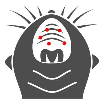 Calciviral infection in cats solid icon, Diseases of pets concept, Calicivirus Stock Illustration