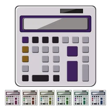 Calculate calculator device cartoon vector graphic 스톡 일러스트