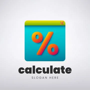 Calculate Logo Design, Creative Math Concept, Vector Illustration Stock Illustration