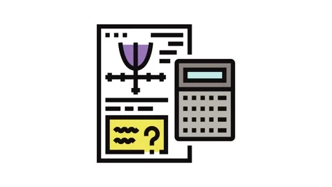 Calculate math science education color icon animation Stock Footage 326097891