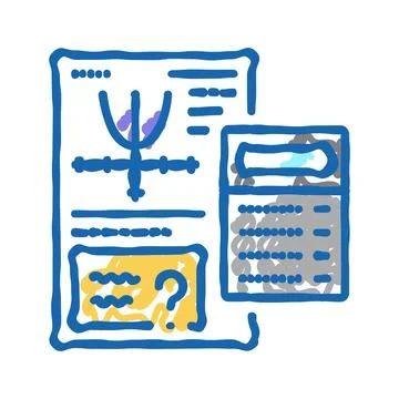 Calculate math science education icon doodle illustration Stock Illustration