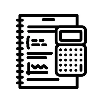 Calculate math science education line icon vector illustration 스톡 일러스트