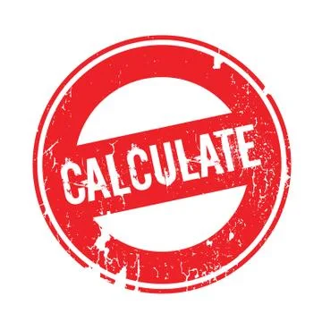 Calculate rubber stamp Stockillustratie