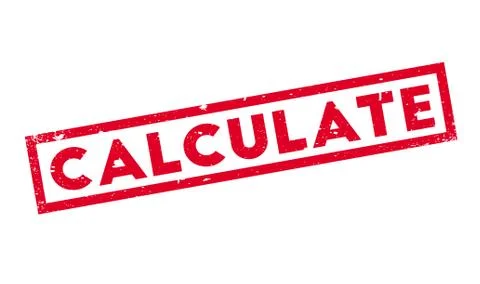 Calculate rubber stamp Stockillustratie