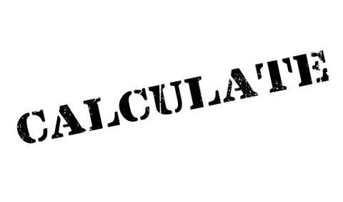 Calculate rubber stamp Illustrazione stock