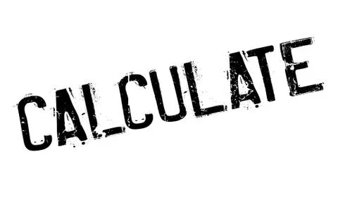 Calculate rubber stamp Illustrazione stock