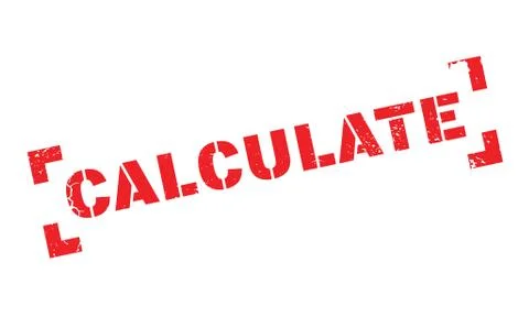 Calculate rubber stamp Stock Illustration