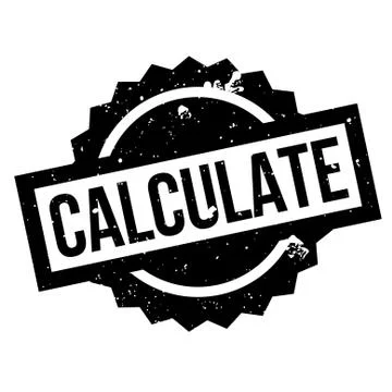 Calculate rubber stamp Stockillustratie