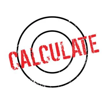 Calculate rubber stamp Illustrazione stock