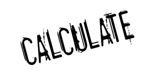 Calculate rubber stamp Stock Illustration