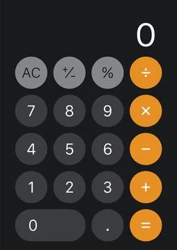 Calculater interface buttons Stock Illustration
